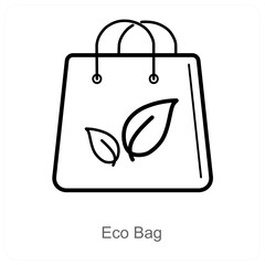 Eco Bag and ecology icon concept