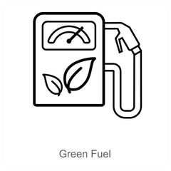 Green Fuel and ecology icon concept