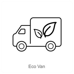 Eco Van and truck icon concept