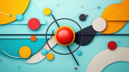 An abstract illustration of an atom with overlapping shapes and textures, representing the dynamic and interconnected nature of science.