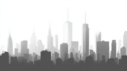 Fototapeta premium Urban Architecture Silhouette