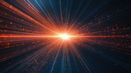 Obraz premium Converging red light