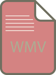 WMV File icon fill and outline rounded corners