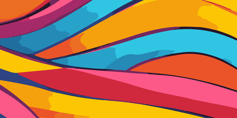 Obraz premium Colorful Cartoon Theme Abstract Background. Vibrant and Playful Colorful Abstract Cartoon-Themed Multi color Background for Creative and Joyful Artistic Expression. Colorful cartoon theme Background