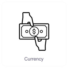 Currency and money icon concept