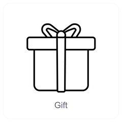 Gift and present icon concept