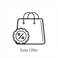 Sale Offer and discout icon concept