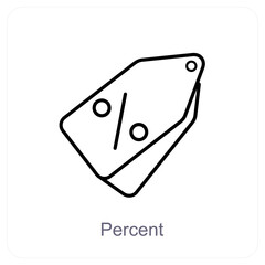 Percent and discount  icon concept