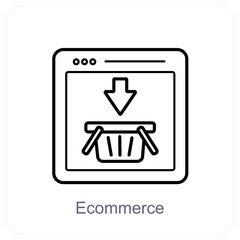 Ecommerce and shopping icon concept