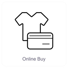 Online Buy and buy icon concept