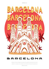 The poster is minimalistic with an interesting bright design, vector format