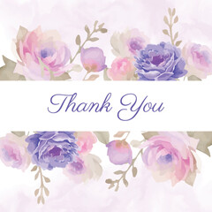 Watercolor floral frame background