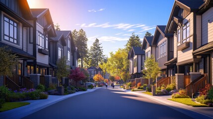 Obraz premium Quiet suburban residential areas