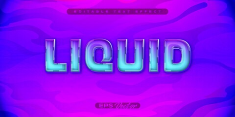 Vector liquid text effect editable