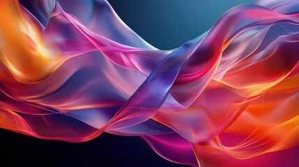 Colour Gradient Silk Fabric