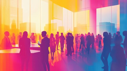 City Business Party Character Silhouette