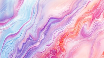 Fototapeta premium Liquid marble effect with flowing patterns, iridescent colors, smooth and glossy texture 