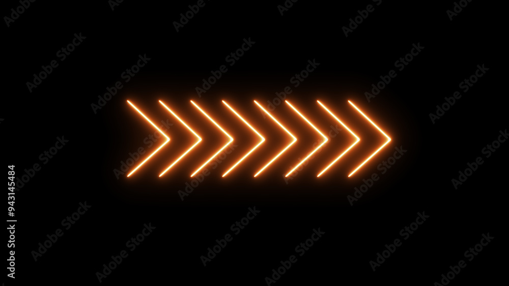 Poster neon arrow icon. glowing arrow pointers icon. neon directional arrow. glowing neon line arrows on a 