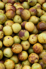 Fresh ripe jujubes fruit background.