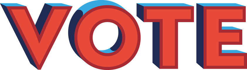 VOTE text typo illustration American presidential election