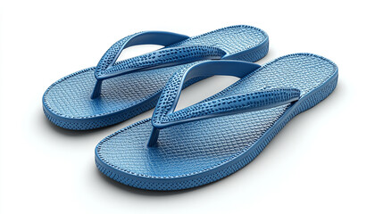 Stylish blue flip-flops, perfect for summer outings, beach trips, or casual wear. Comfortable and lightweight for all-day use, isolated on white background