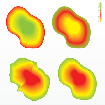 thermal map, heat map, abstract forms