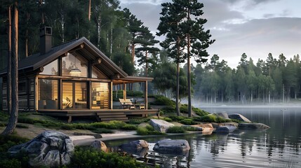 Obraz premium forest house