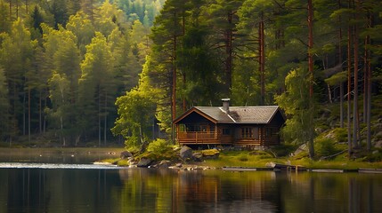 Obraz premium forest house