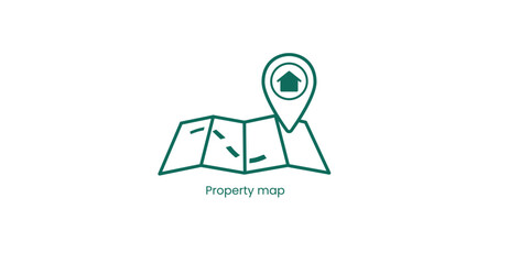 Geographic Property Map Vector Icon Design
