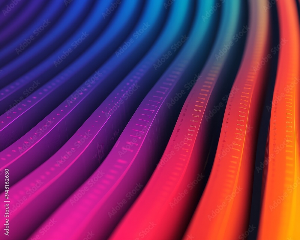 Poster abstract background of colorful, wavy lines. vibrant colors create a dynamic, flowing pattern. perfe