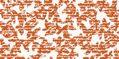 flower print dyed linen texture background. Seamless woven repeat batik pattern swatch. Floral organic distressed block print all over