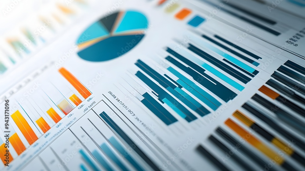 Poster 3. **illustrate a comprehensive chart for the 2025 financial report, showing detailed statistics and