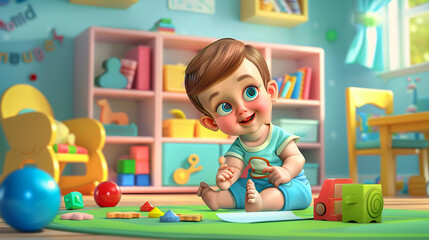 amazing baby cartoon education background wonderful