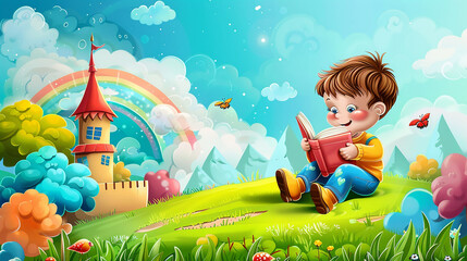 amazing baby cartoon education background wonderful