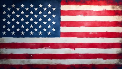 Naklejka premium Patriotic background with strong contrasts between flag imagery and text space, ideal for banners.