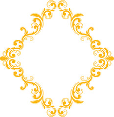 Ornament Vintage Wedding Floral Border