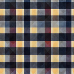 Plaid seamless pattern. Check fabric texture. Vector textile print.