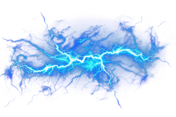 PNG Electric blue lightning bolt energy