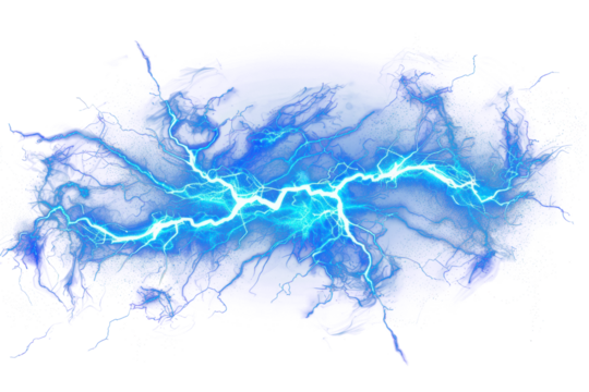 PNG Electric blue lightning bolt energy - Powered by Adobe