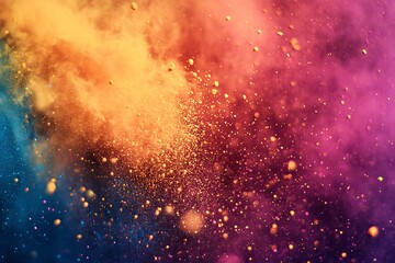 Obraz premium A picture of splash of colour powder in a holi festival in india generative ai