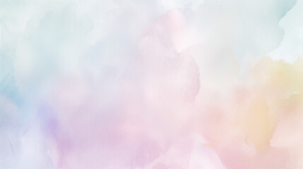 Soft Pastel Watercolor Background with Blurred Brushstrokes in Dreamy Hues