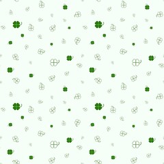 seamless pattern with green clovers 
