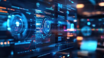 Fototapeta premium A close-up of a computer screen showing an online course, representing digital education.