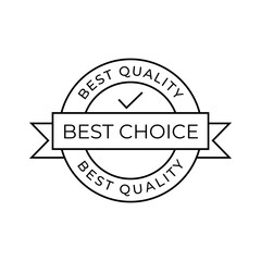 Set of best choice stamp, label, or logo. Vector illustration for web design