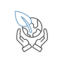 conservation concept line icon. Simple element illustration. conservation concept outline symbol design.