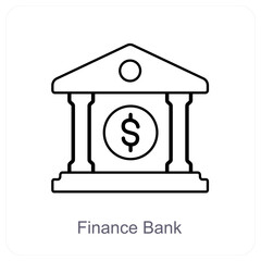 Finance Bank and banking icon concept