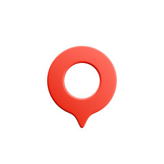 Location pointer icon illustration 3d rendering, PNG transparent background