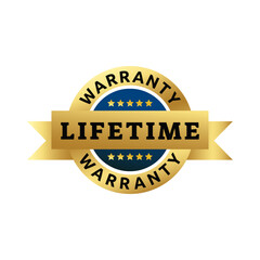 Lifetime Warranty - Stamp, Imprint, Seal Template. Vector Stock Illustration