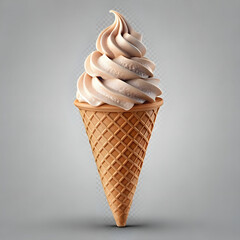 ice cream cone on a transparent background