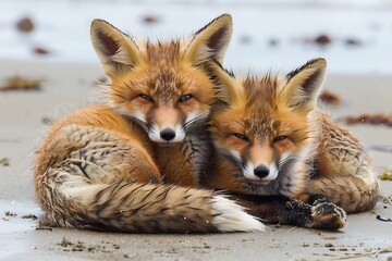 Fototapeta premium red fox vulpes
